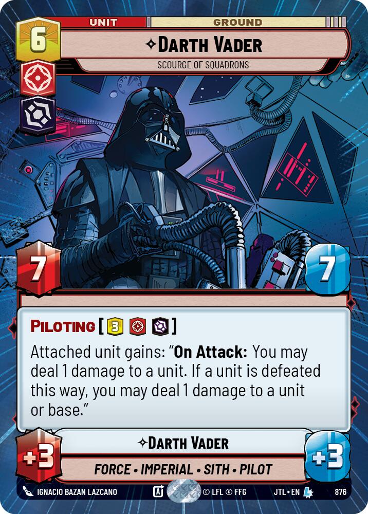 Darth Vader - Scourge of Squadrons (876) (Hyperspace Foil) (876) [Jump to Lightspeed] | Fandemonia Ltd