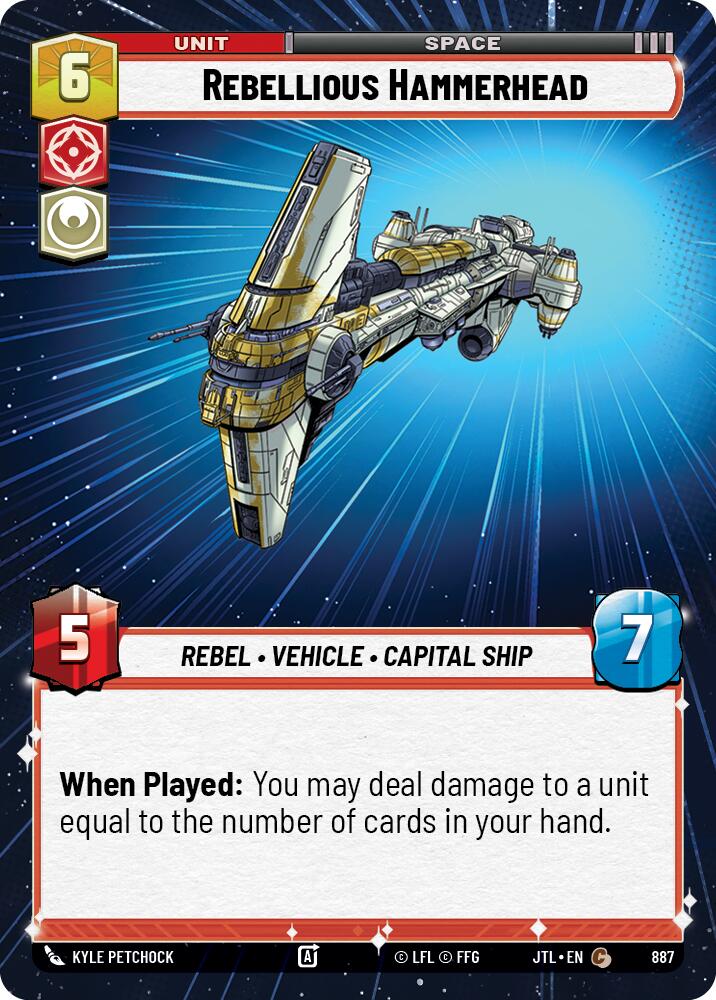 Rebellious Hammerhead (887) (Hyperspace Foil) (887) [Jump to Lightspeed] | Fandemonia Ltd