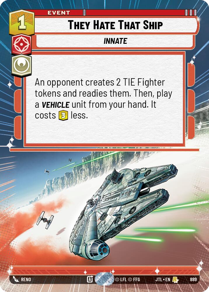 They Hate That Ship (889) (Hyperspace Foil) (889) [Jump to Lightspeed] | Fandemonia Ltd