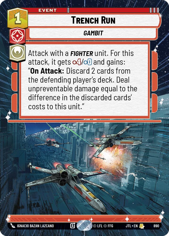 Trench Run (890) (Hyperspace Foil) (890) [Jump to Lightspeed] | Fandemonia Ltd
