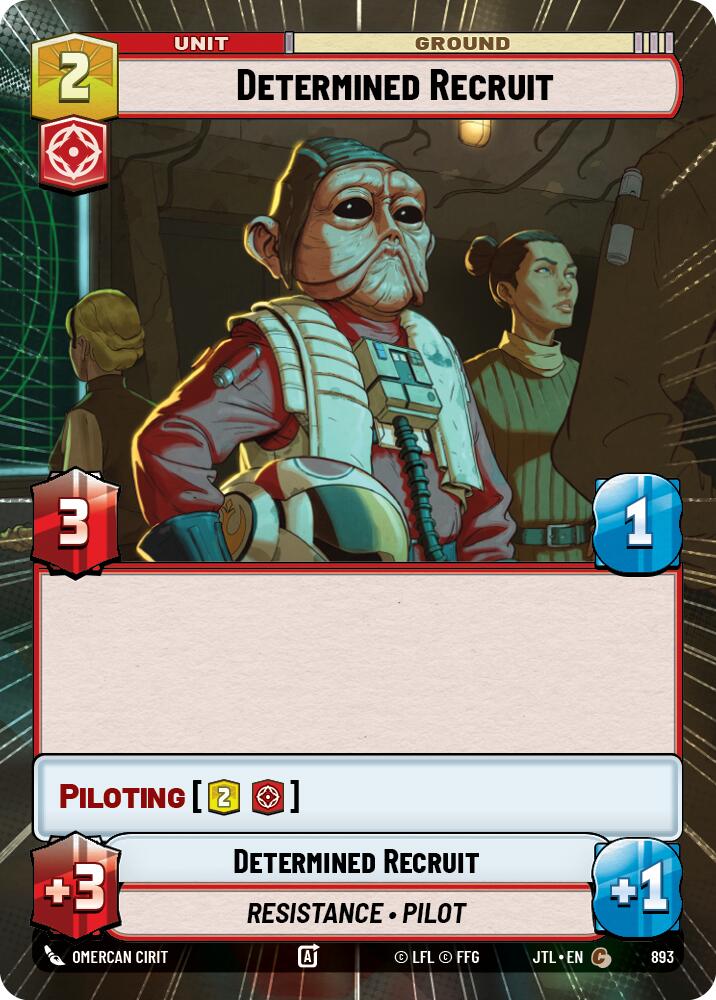 Determined Recruit (893) (Hyperspace Foil) (893) [Jump to Lightspeed] | Fandemonia Ltd