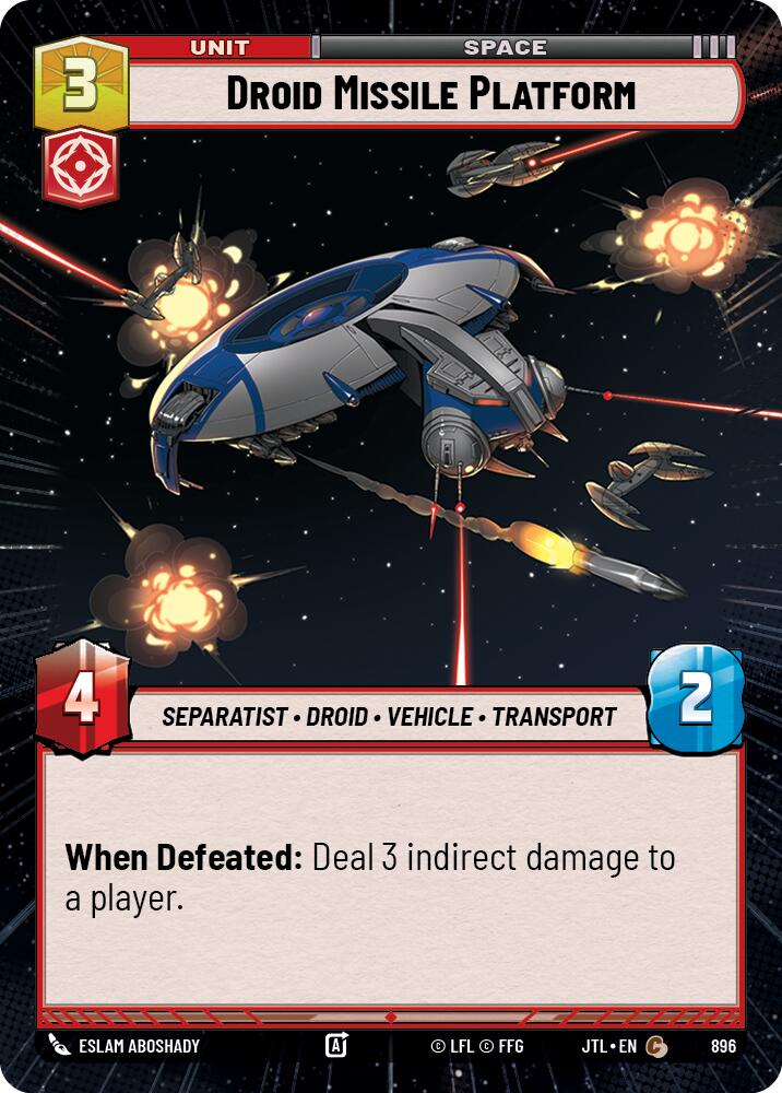 Droid Missile Platform (896) (Hyperspace Foil) (896) [Jump to Lightspeed] | Fandemonia Ltd