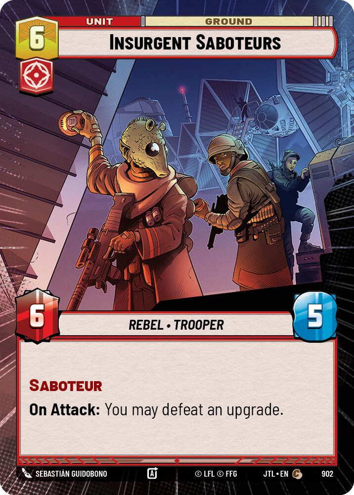 Insurgent Saboteurs (902) (Hyperspace Foil) (902) [Jump to Lightspeed] | Fandemonia Ltd