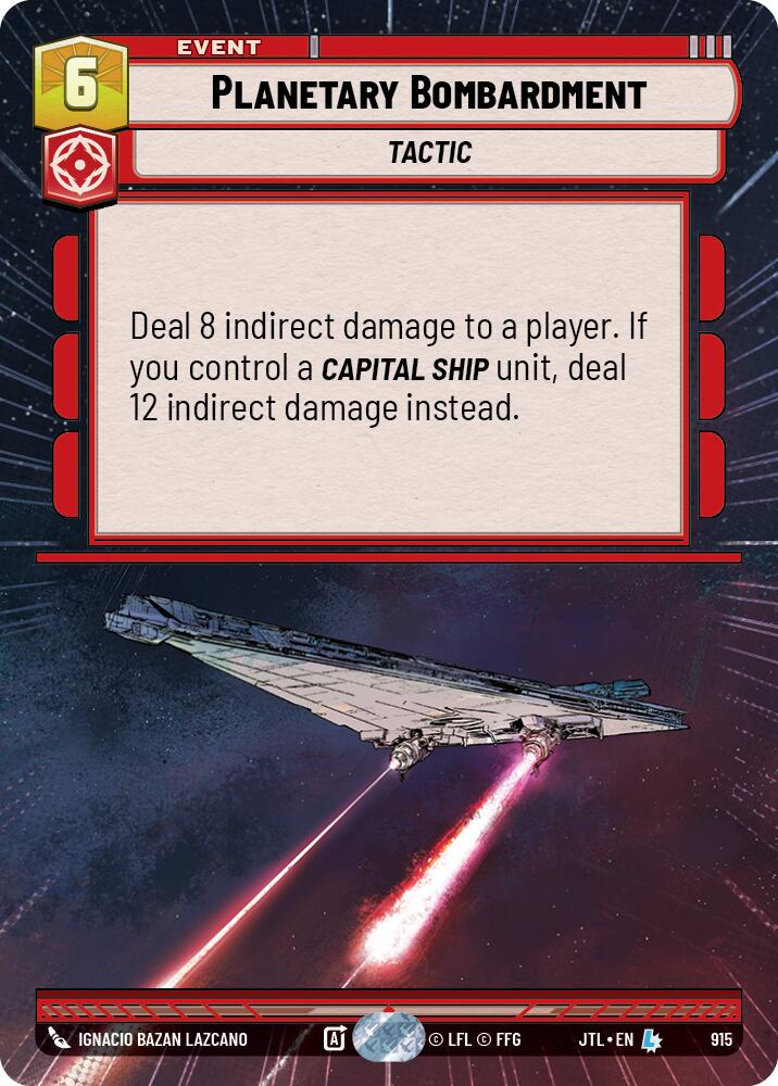 Planetary Bombardment (915) (Hyperspace Foil) (915) [Jump to Lightspeed] | Fandemonia Ltd