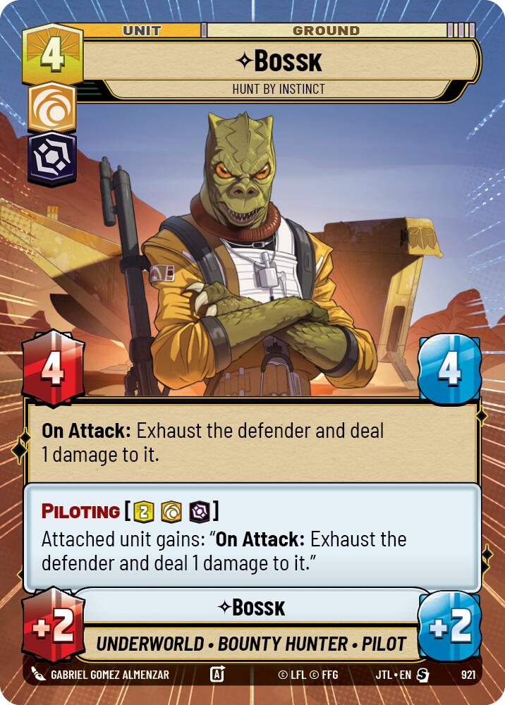 Bossk - Hunt By Instinct (921) (Hyperspace Foil) (921) [Jump to Lightspeed] | Fandemonia Ltd