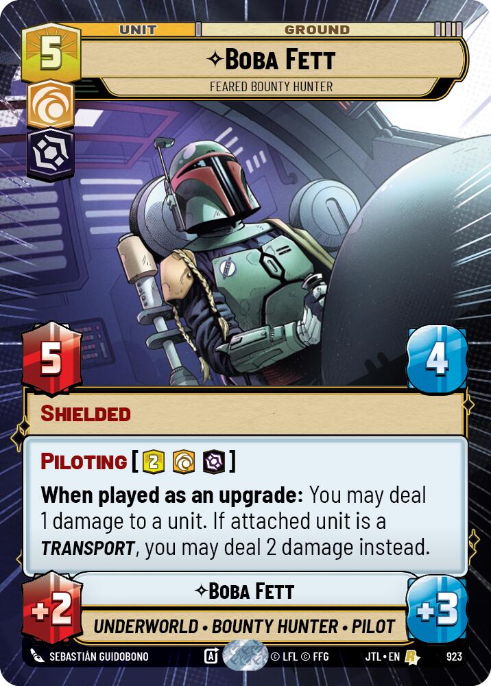Boba Fett - Feared Bounty Hunter (923) (Hyperspace Foil) (923) [Jump to Lightspeed] | Fandemonia Ltd