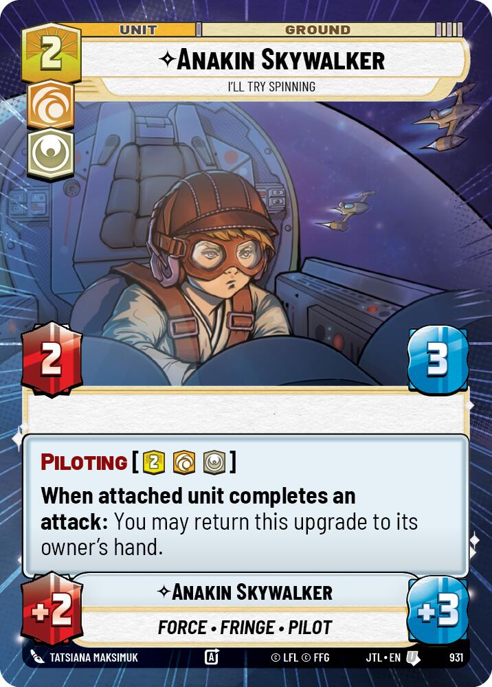 Anakin Skywalker - I'll Try Spinning (931) (Hyperspace Foil) (931) [Jump to Lightspeed] | Fandemonia Ltd