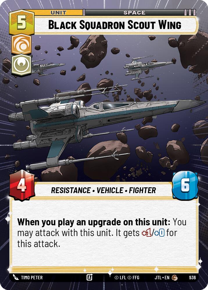 Black Squadron Scout Wing (936) (Hyperspace Foil) (936) [Jump to Lightspeed] | Fandemonia Ltd