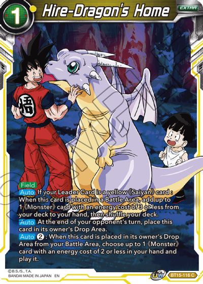 Hire-Dragon's Home (BT15-116) [Saiyan Showdown] | Fandemonia Ltd