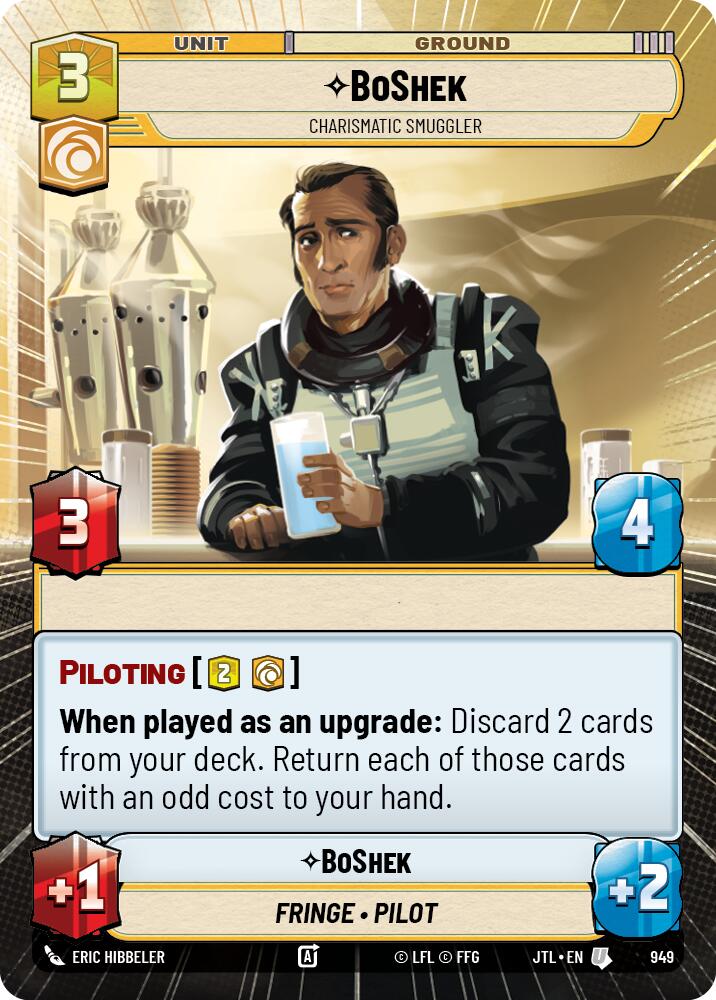 BoShek - Charismatic Smuggler (949) (Hyperspace Foil) (949) [Jump to Lightspeed] | Fandemonia Ltd