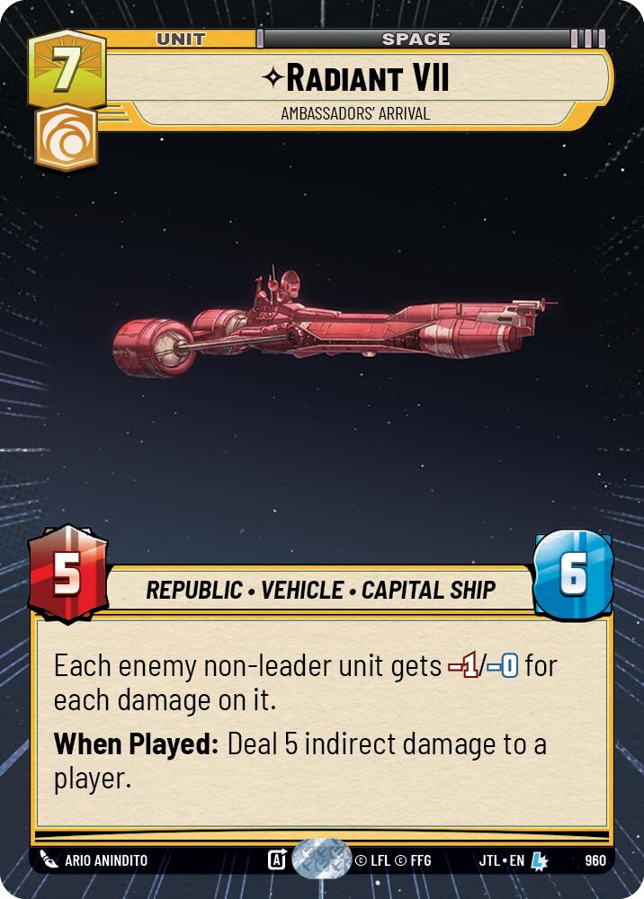 Radiant VII - Ambassadors' Arrival (960) (Hyperspace Foil) (960) [Jump to Lightspeed] | Fandemonia Ltd