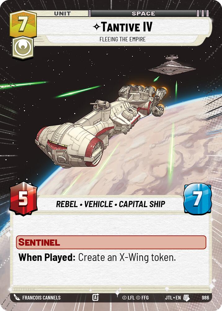 Tantive IV - Fleeing the Empire (986) (Hyperspace Foil) (986) [Jump to Lightspeed] | Fandemonia Ltd