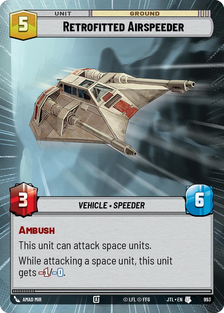 Retrofitted Airspeeder (993) (Hyperspace Foil) (993) [Jump to Lightspeed] | Fandemonia Ltd