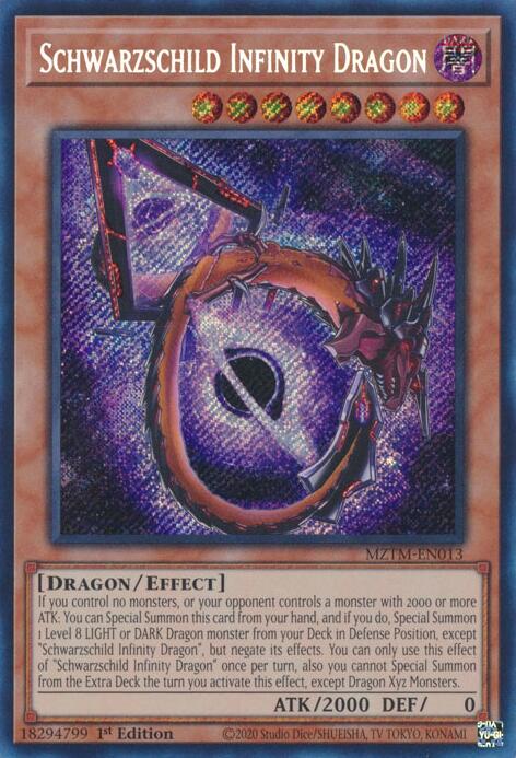 Schwarzschild Infinity Dragon [MZTM-EN013] Secret Rare | Fandemonia Ltd