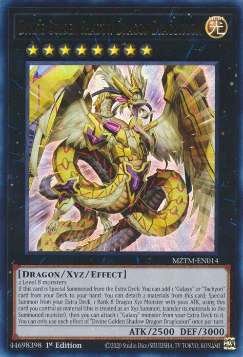 Divine Golden Shadow Dragon Dragluxion [MZTM-EN014] Ultra Rare | Fandemonia Ltd