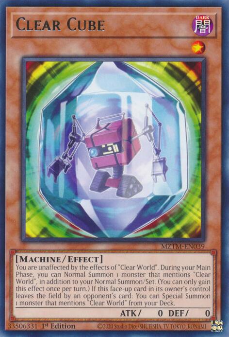 Clear Cube [MZTM-EN039] Rare | Fandemonia Ltd