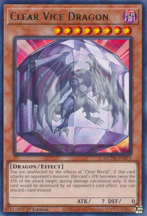 Clear Vice Dragon [MZTM-EN071] Rare | Fandemonia Ltd
