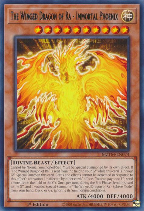The Winged Dragon of Ra - Immortal Phoenix [MZTM-EN074] Rare | Fandemonia Ltd