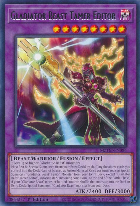 Gladiator Beast Tamer Editor [MZTM-EN086] Rare | Fandemonia Ltd
