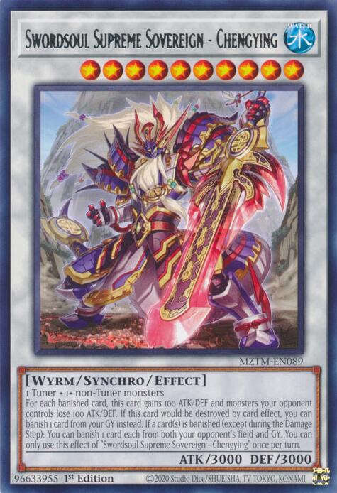 Swordsoul Supreme Sovereign - Chengying [MZTM-EN089] Rare | Fandemonia Ltd