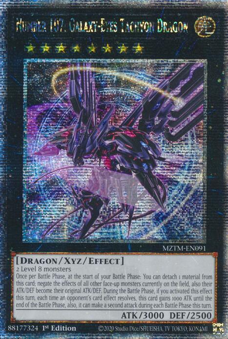 Number 107: Galaxy-Eyes Tachyon Dragon (Quarter Century Secret Rare) [MZTM-EN091] Quarter Century Secret Rare | Fandemonia Ltd