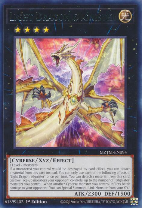 Light Dragon @Ignister [MZTM-EN094] Rare | Fandemonia Ltd
