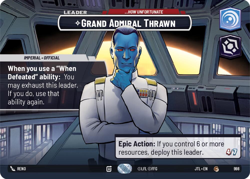 Grand Admiral Thrawn - ...How Unfortunate (998) (Showcase) (998) [Jump to Lightspeed] | Fandemonia Ltd