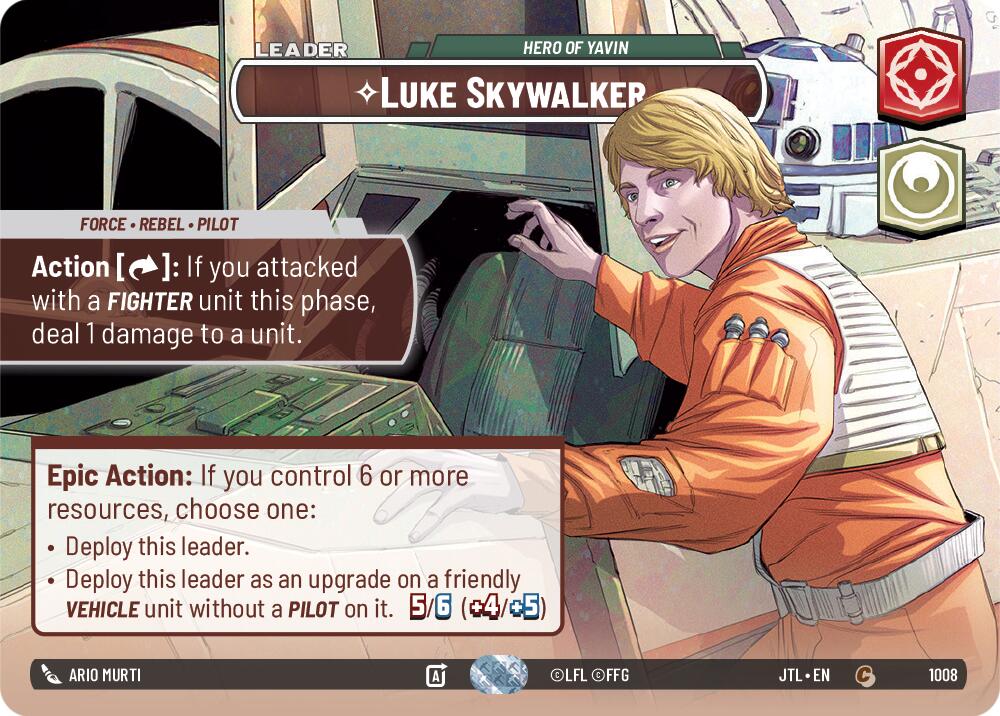 Luke Skywalker - Hero of Yavin (1008) (Showcase) (1008) [Jump to Lightspeed] | Fandemonia Ltd