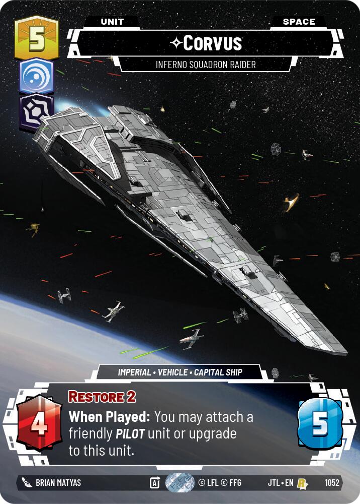 Corvus - Inferno Squadron Raider (1052) (Prestige Foil) (1052) [Jump to Lightspeed] | Fandemonia Ltd