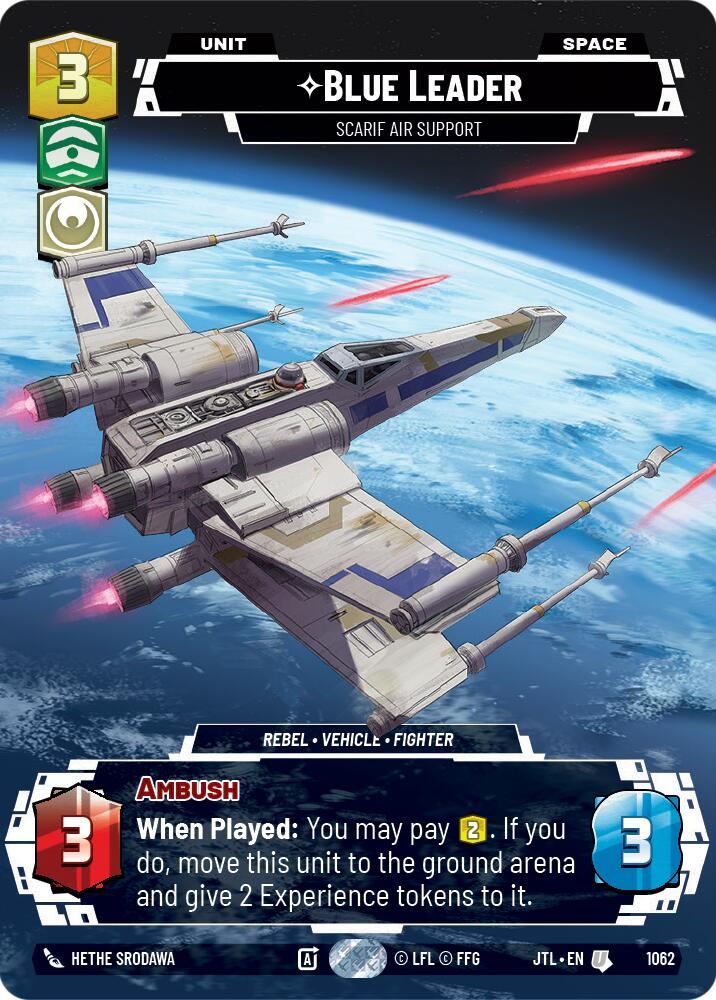 Blue Leader - Scarif Air Support (1062) (Prestige Foil) (1062) [Jump to Lightspeed] | Fandemonia Ltd