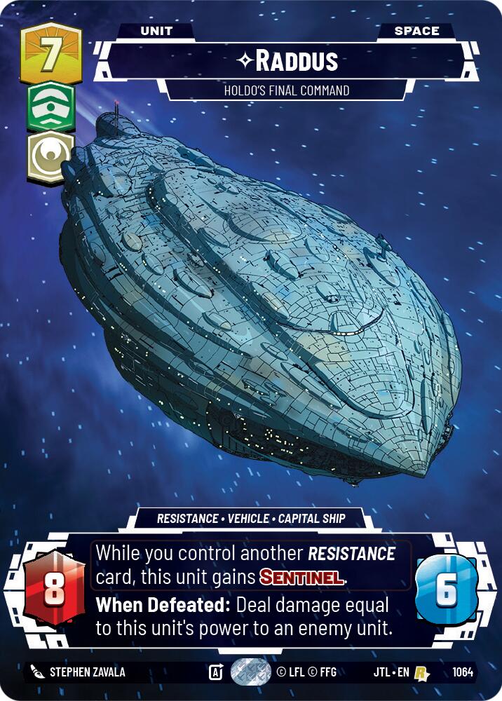 Raddus - Holdo's Final Command (1064) (Prestige Foil) (1064) [Jump to Lightspeed] | Fandemonia Ltd