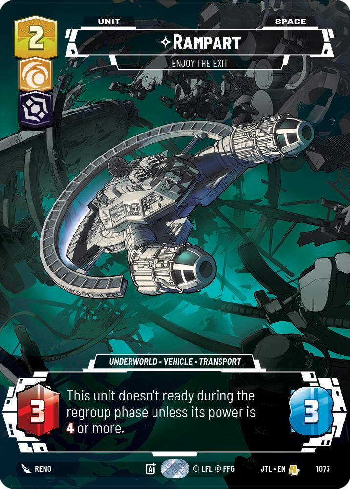 Rampart - Enjoy the Exit (1073) (Prestige Foil) (1073) [Jump to Lightspeed] | Fandemonia Ltd