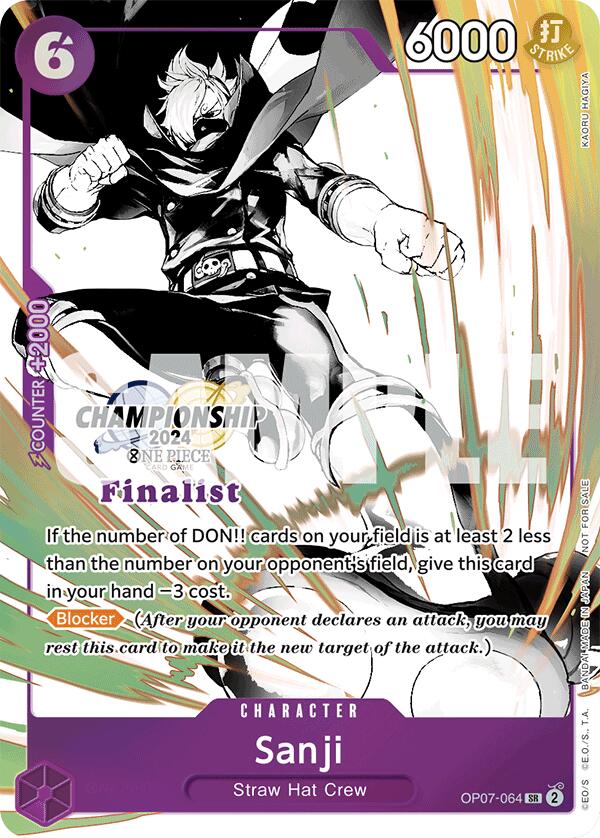 Sanji (Championship 2024 Card Set Vol. 2) [Finalist] [One Piece Promotion Cards] | Fandemonia Ltd