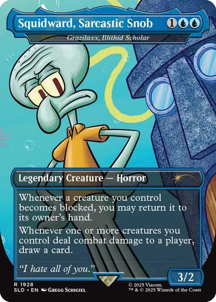 Squidward, Sarcastic Snob - Grazilaxx, Illithid Scholar [Secret Lair Drop Series] | Fandemonia Ltd