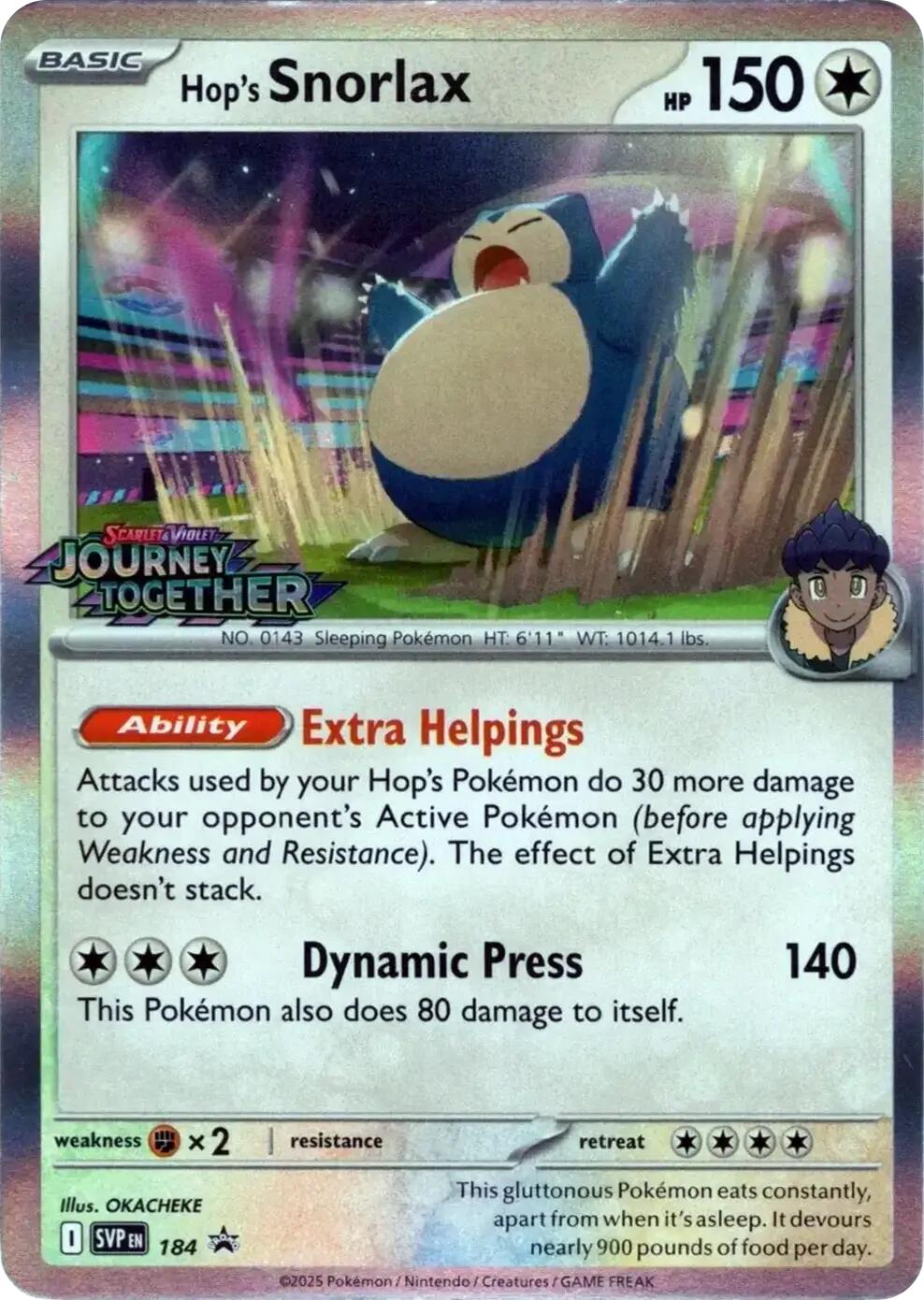 Hop's Snorlax (184) [Scarlet & Violet: Black Star Promos] | Fandemonia Ltd