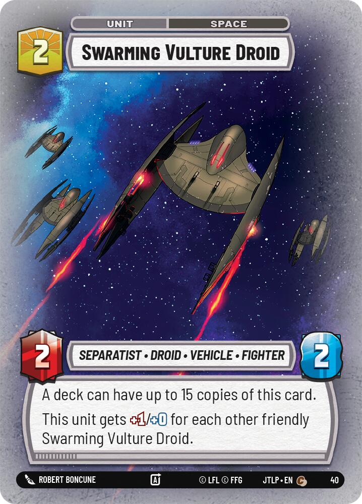 Swarming Vulture Droid (Foil) (40) [Jump to Lightspeed: Weekly Play] | Fandemonia Ltd