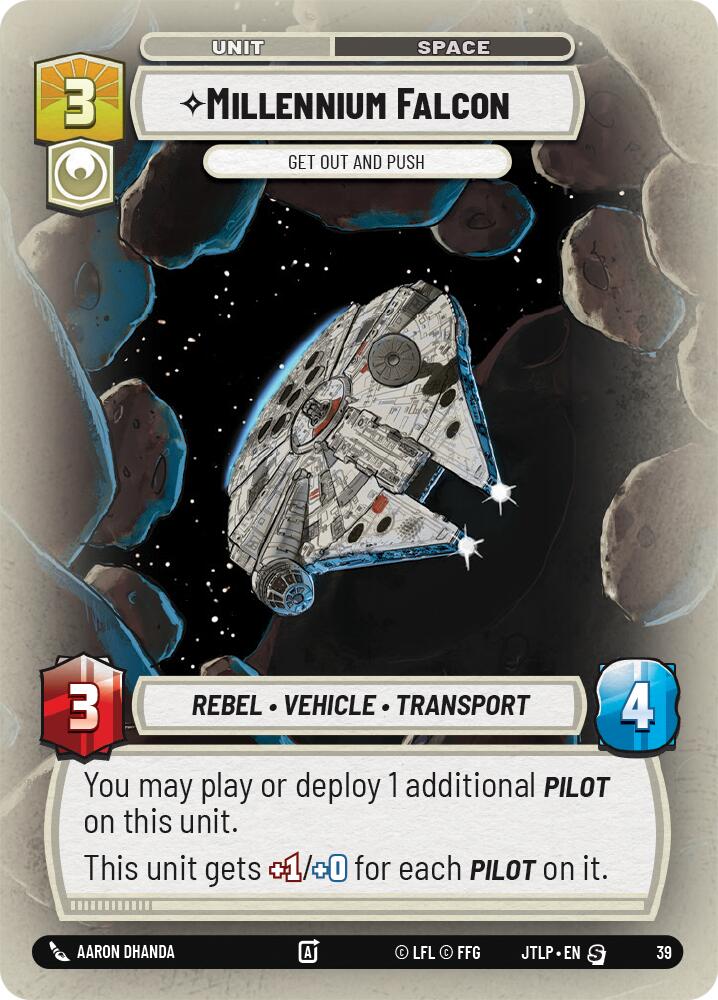 Millennium Falcon - Get Out And Push (Foil) (39) [Jump to Lightspeed: Weekly Play] | Fandemonia Ltd