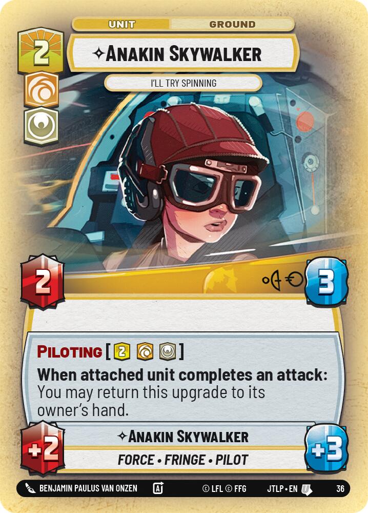 Anakin Skywalker - I'll Try Spinning (Foil) (36) [Jump to Lightspeed: Weekly Play] | Fandemonia Ltd
