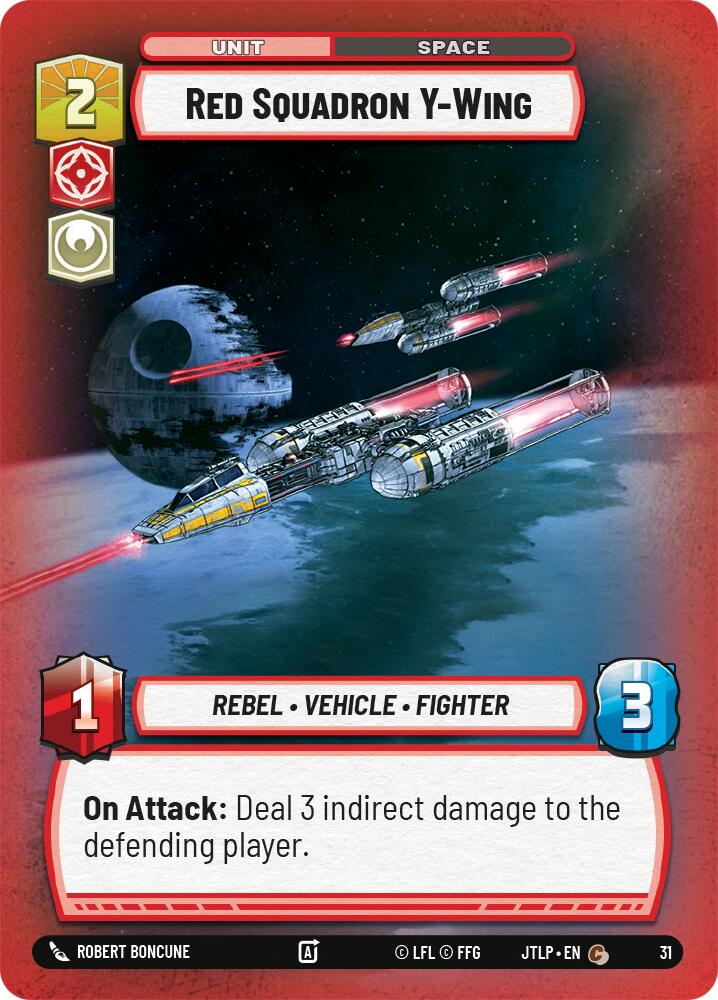 Red Squadron Y-Wing (Foil) (31) [Jump to Lightspeed: Weekly Play] | Fandemonia Ltd