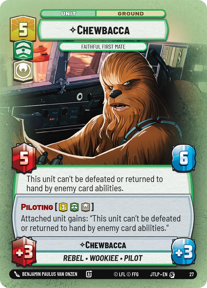 Chewbacca - Faithful First Mate (Foil) (27) [Jump to Lightspeed: Weekly Play] | Fandemonia Ltd
