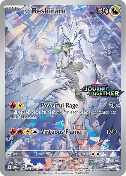 N's Reshiram (167/159) (Journey Together Stamp) [Scarlet & Violet: Journey Together] | Fandemonia Ltd
