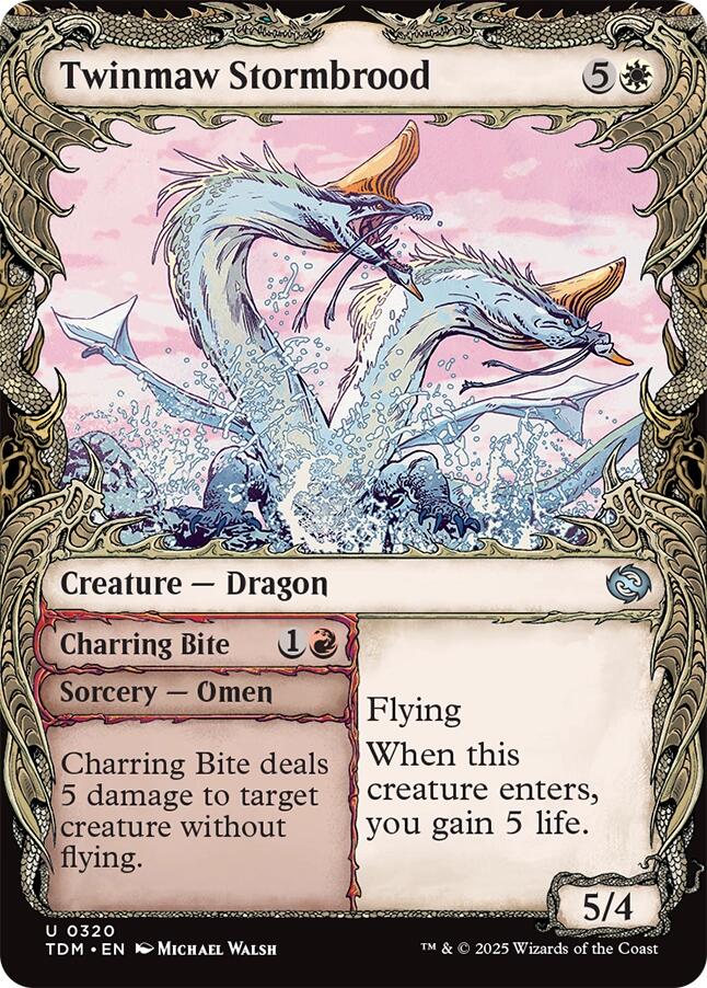 Twinmaw Stormbrood (Showcase) [Tarkir: Dragonstorm] | Fandemonia Ltd
