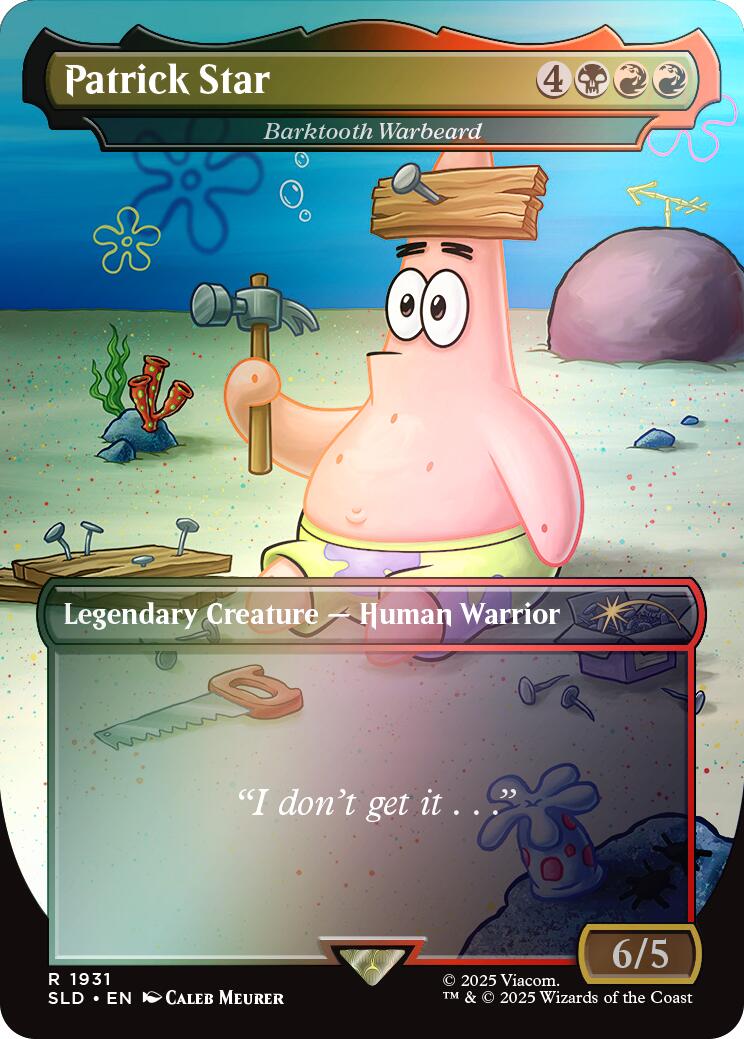 Patrick Star - Barktooth Warbeard (Rainbow Foil) [Secret Lair Drop Series] | Fandemonia Ltd