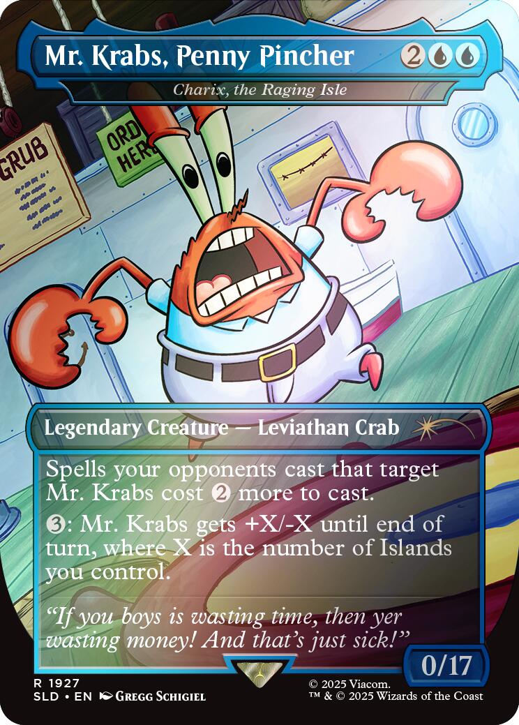 Mr. Krabs, Penny Pincher - Charix, the Raging Isle (Rainbow Foil) [Secret Lair Drop Series] | Fandemonia Ltd