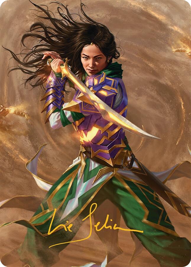 Descendant of Storms Art Card (2/54) (Gold-Stamped Signature) [Tarkir: Dragonstorm Art Series] | Fandemonia Ltd