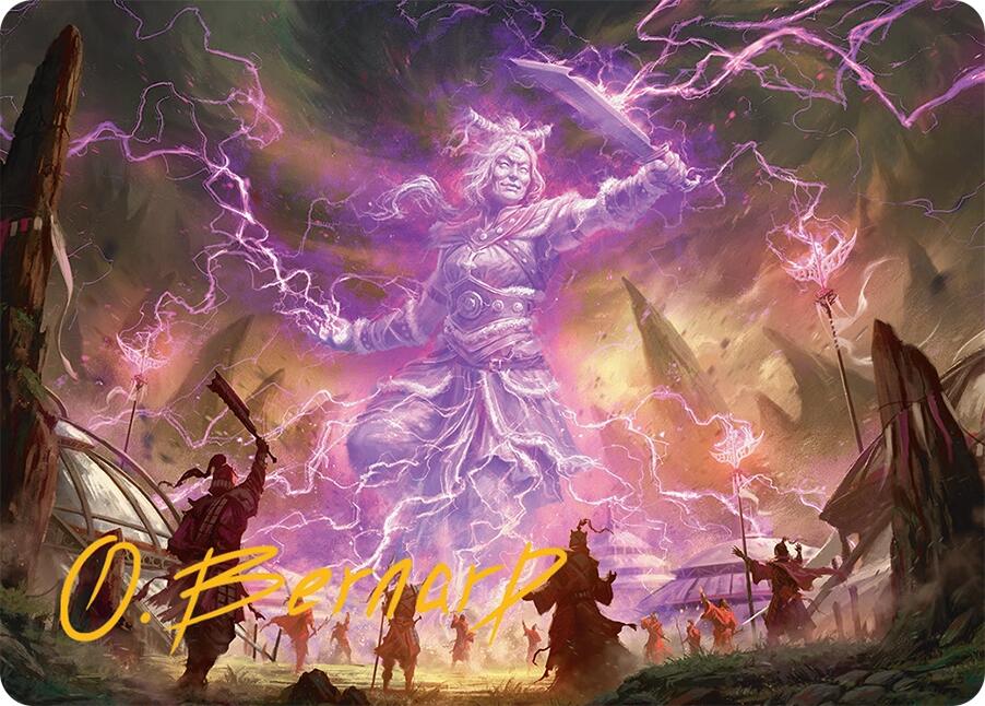 Smile at Death Art Card (4/54) (Gold-Stamped Signature) [Tarkir: Dragonstorm Art Series] | Fandemonia Ltd