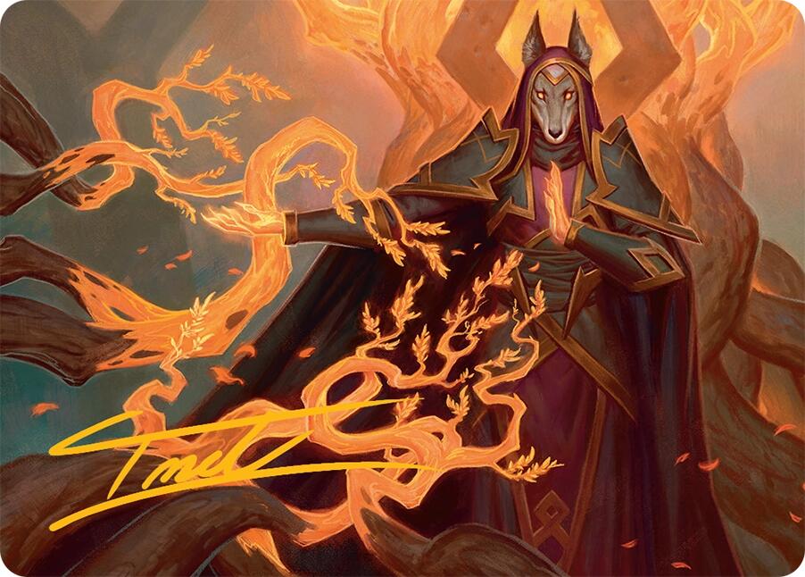 Abzan Devotee Art Card (10/54) (Gold-Stamped Signature) [Tarkir: Dragonstorm Art Series] | Fandemonia Ltd