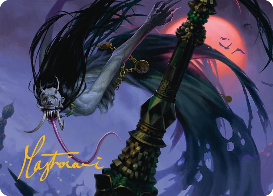 Qarsi Revenant Art Card (12/54) (Gold-Stamped Signature) [Tarkir: Dragonstorm Art Series] | Fandemonia Ltd