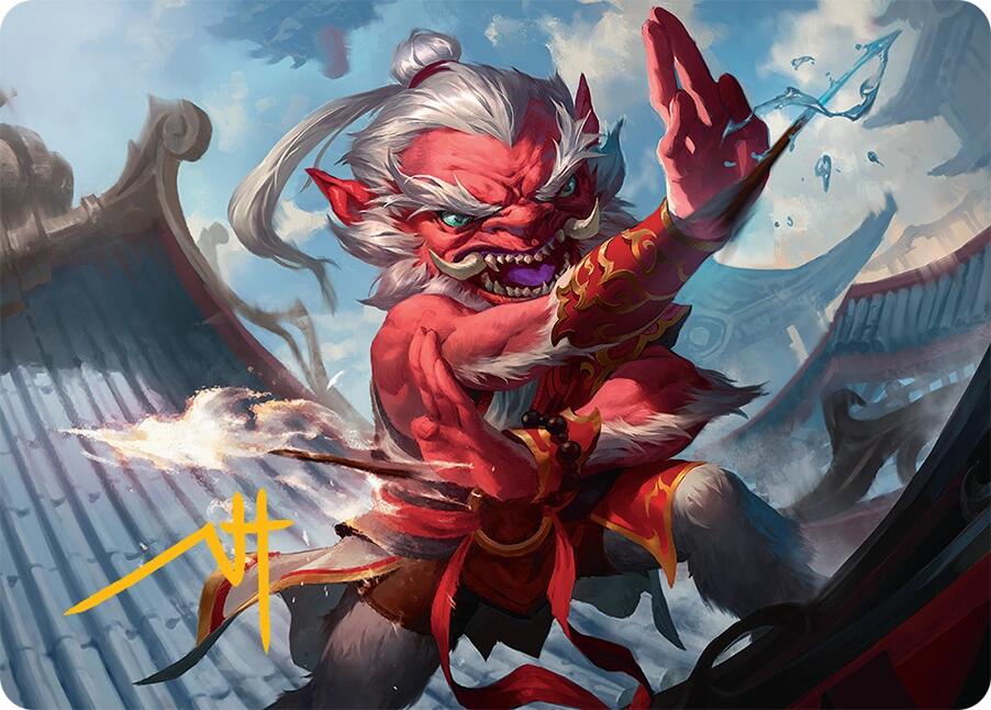 Devoted Duelist Art Card (15/54) (Gold-Stamped Signature) [Tarkir: Dragonstorm Art Series] | Fandemonia Ltd