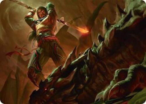 Sarkhan's Resolve Art Card (18/54) [Tarkir: Dragonstorm Art Series] | Fandemonia Ltd